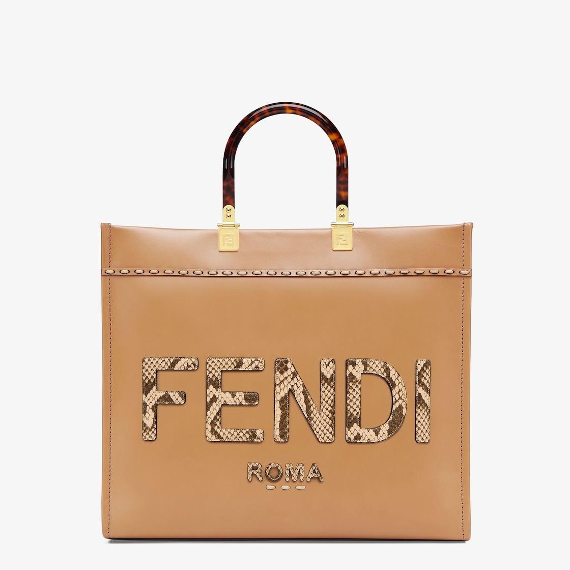 Fendi Sunshine Medium Snakeskin Shopping Bag - Image 1